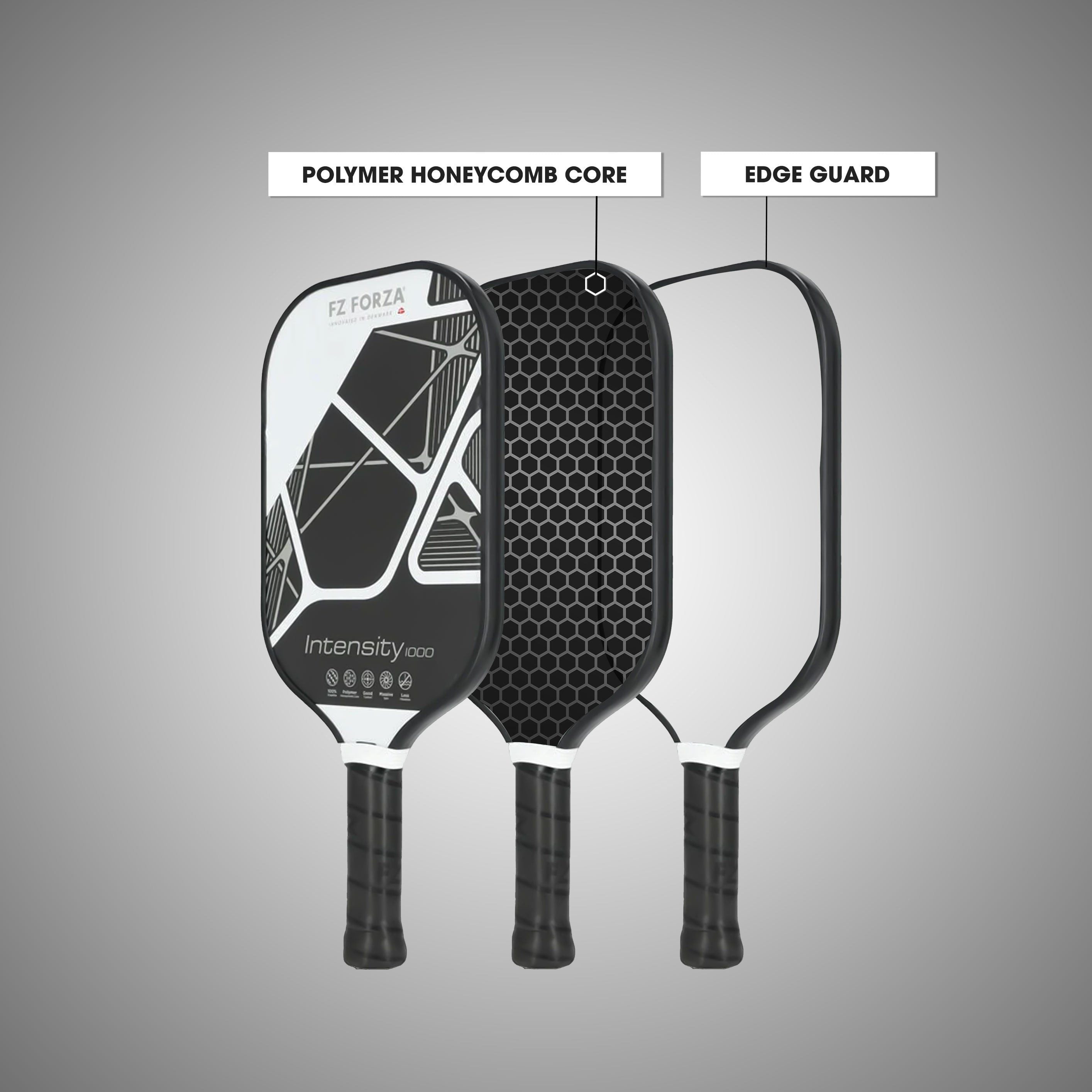 FZ230306 Intensity 1000 Pickleball Paddle - Black