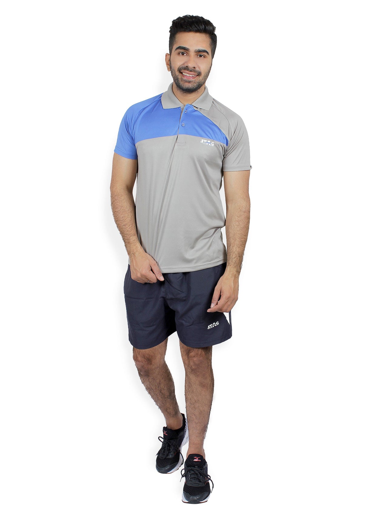 STAG GLOBAL Wing Men's Athletic Fit Polo T-Shirt | Solid Sportswear for Active & Casual Use