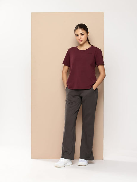Alcis Women Regular Fit Cotton Lycra Tee