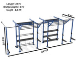 Wall Mounted CrossFit Rig - 24 FT With Storage
