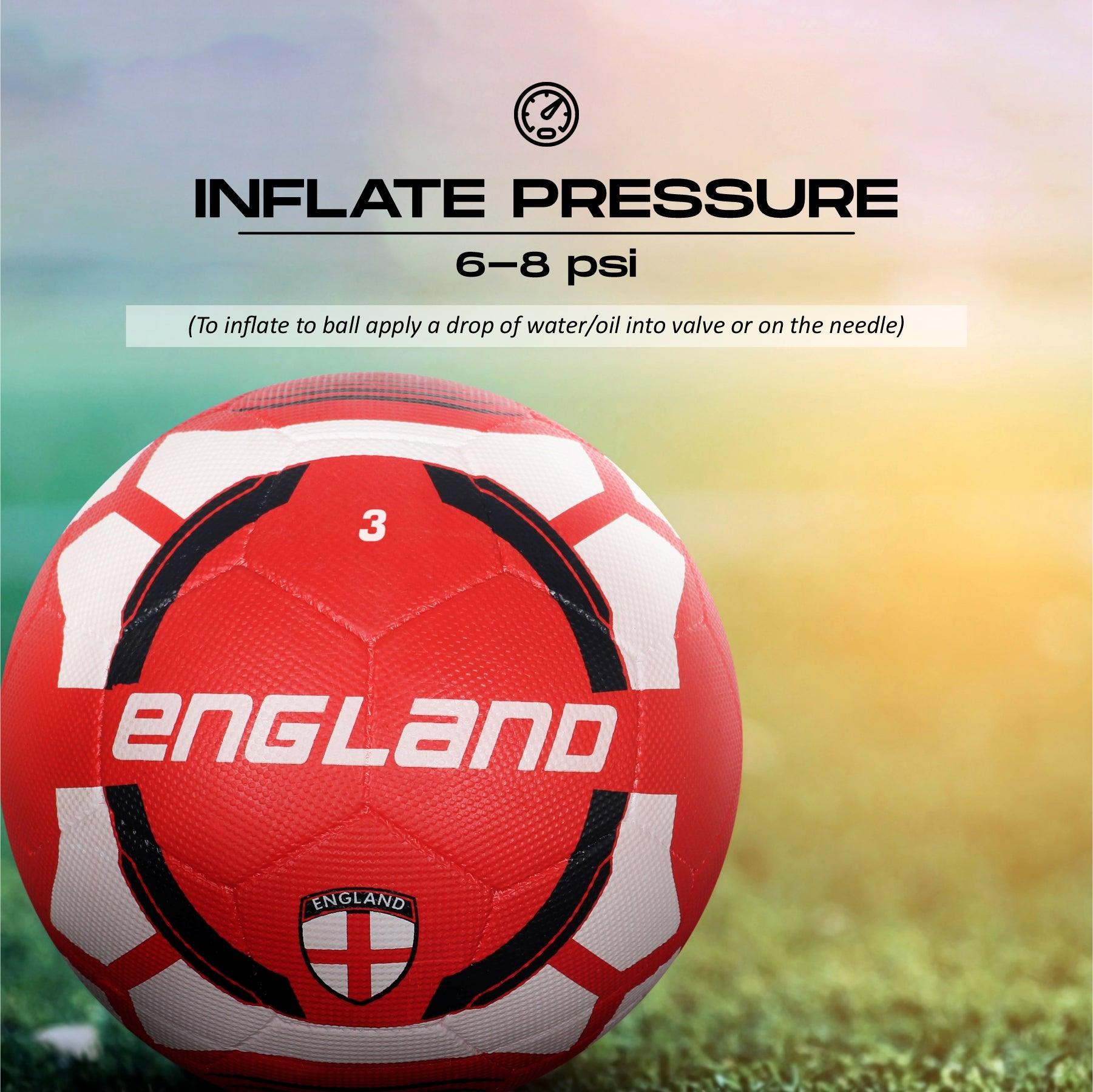 VECTOR X England Rubber moulded Football -(Pack of 1, Red, White)
