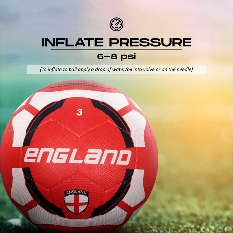 VECTOR X England Rubber moulded Football -(Pack of 1, Red, White)