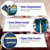 Vector X No Pain Gym Duffel 22L Sports Bag for Men and Women with Shoes Compartment Polyester | Front Utility Pocket |Durable Base | Adjustable Shoulder Strap