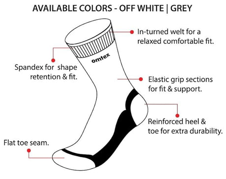 ACE PLUS SPORTS SOCKS OFFWHITE FS - PACK OF 2 -Free Size
