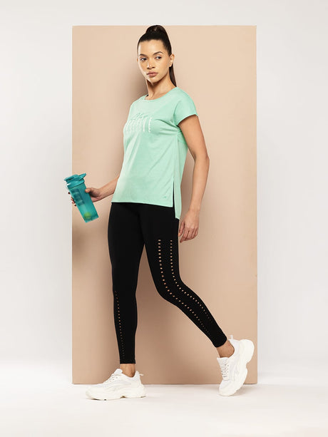 Alcis Women's Yoga Tee with Back Mesh Panel