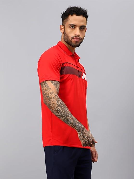 Vector X Mens Printed Polo Collar Neck Stylish Polyester T-Shirts