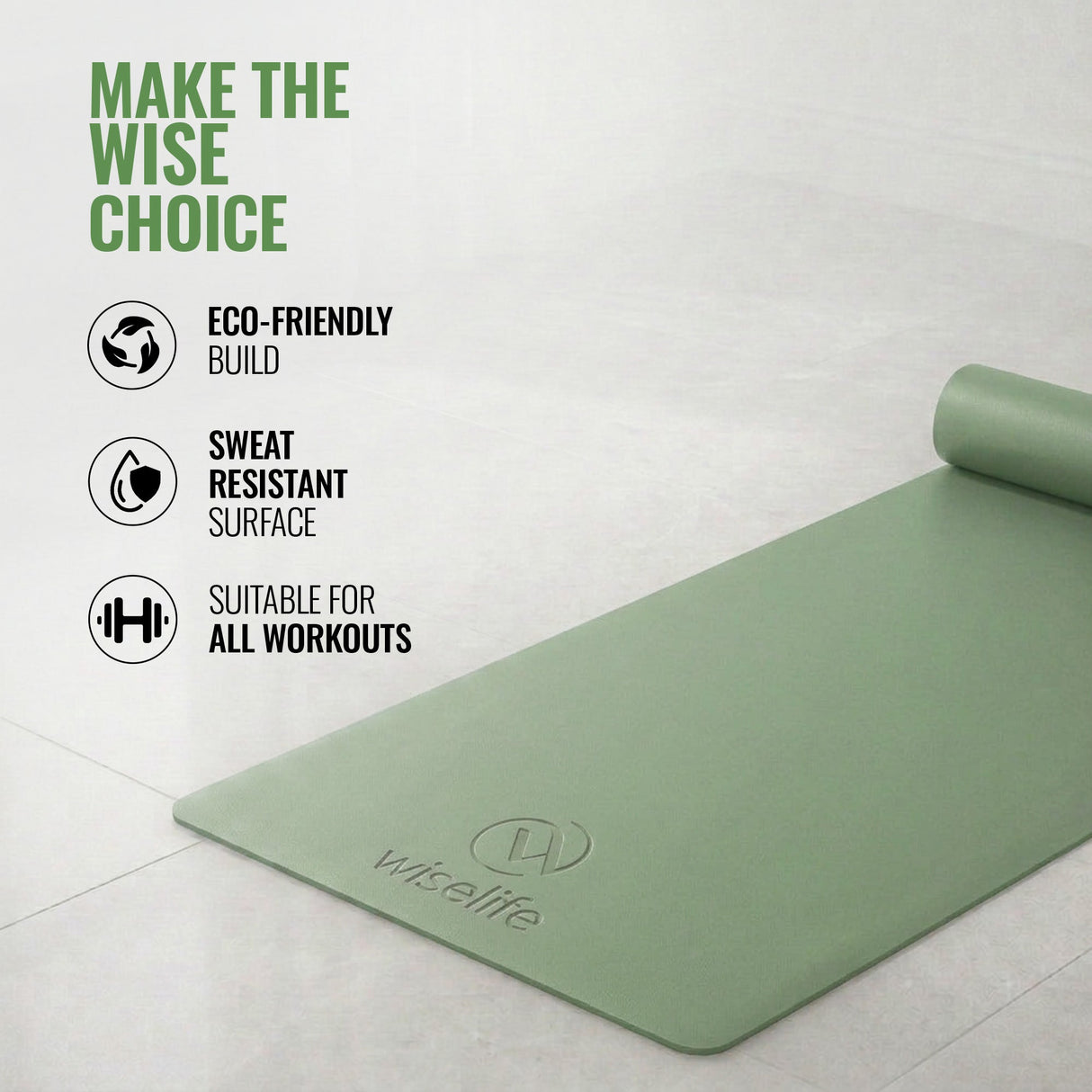 Classic PU and Natural Rubber Yoga Mat 6mm