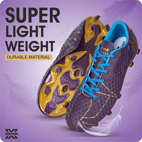 Vector X Thriller 3D Fully Embossed Textured Upper|Football Shoe/Studs| Double Colored TPU Sole| Soft Insocks Cushion|Light Weight soccer shoes For Men