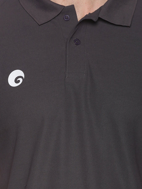 Kings Polo T Shirts Carbon Grey