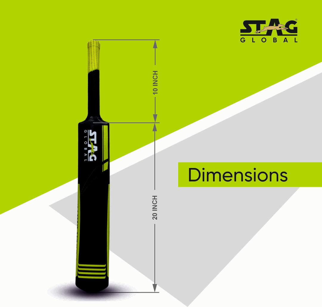 STAG Global Plastic Cricket Bat – Lightweight & Durable for All Ages | Hard Plastic Bat for Tennis & Soft Ball Cricket | Perfect for Indoor & Outdoor Play