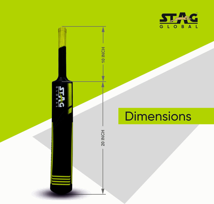 STAG Global Plastic Cricket Bat – Lightweight & Durable for All Ages | Hard Plastic Bat for Tennis & Soft Ball Cricket | Perfect for Indoor & Outdoor Play