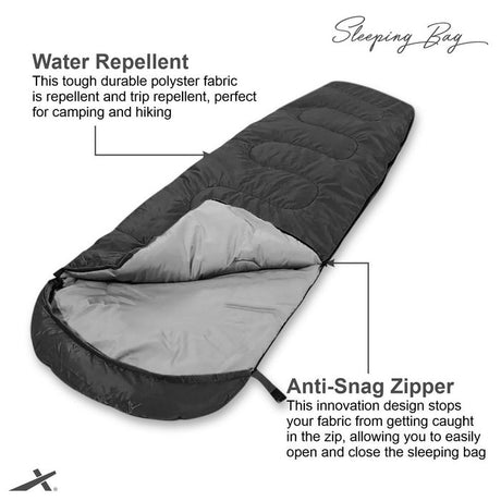 Vector X Tracking Camping Conical Sleeping Bag 180x75cms Indoor Outdoor Lightweight Sleep Bag for Travelling Hiking Bag
