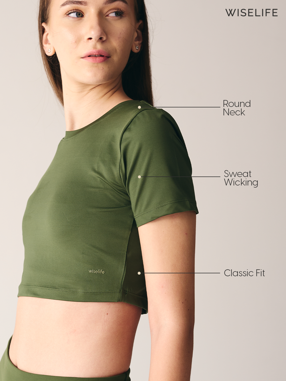 Active Crop Top (Olive green)