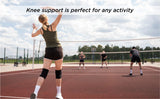 NIVIA Volleyball Knee Support with PU Foam Pad - (Pair) , Knee Braces & Sleeves, For Performance Enhancement Available in Large & Black Color , Used for All kind of impact Sports