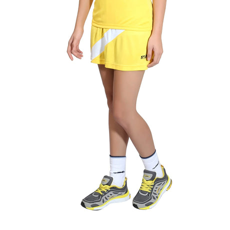 STAG GLOBAL Gel  Women's Sports Skirt | Yellow | Stretchable | Breathable Activewear for Training & Sports