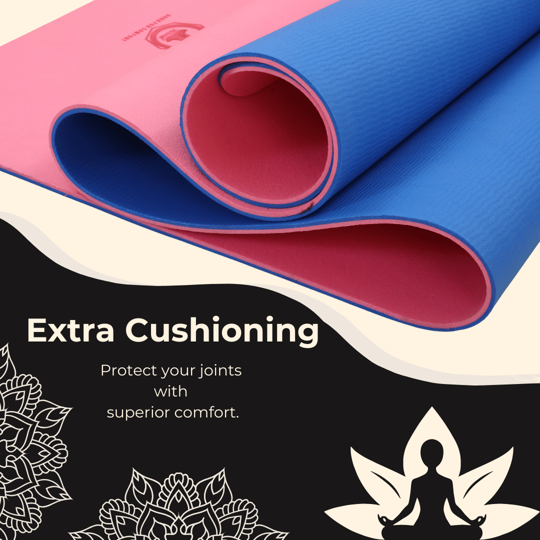 Vedam 6mm TPE Material Yoga and Exercise Mat (Pink)