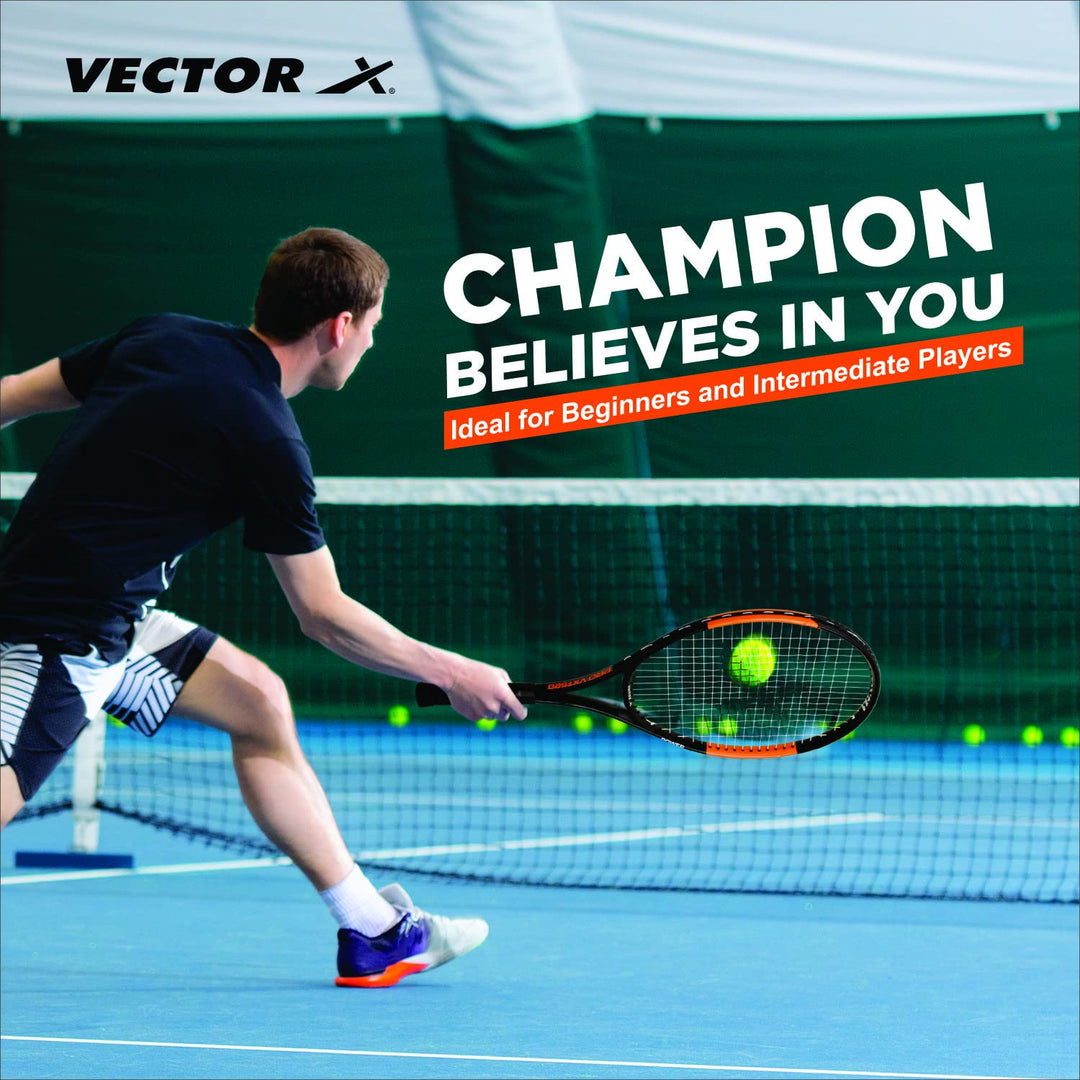 Vector X VXT-520(21",23",25"26",27") Adult Recreational Strung Tennis Rackets, Super Lightweight Oval Shape Tennis Racquet for Student,Training,Tennis and Beginners, Outdoor Games