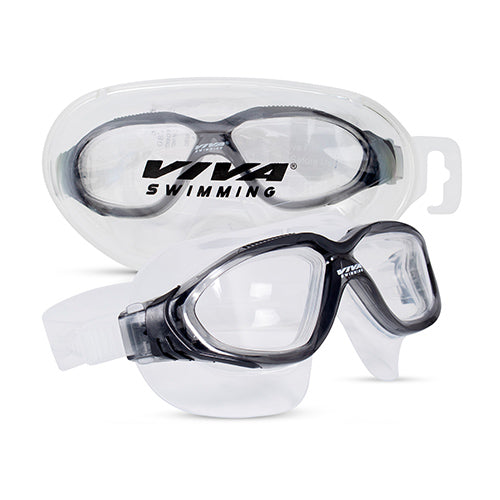 Viva Swimming VIVA-410 High Performance Mask Goggle|Anti Fog|UV Protection|With Branded Case|Unisex Adults/Boys Swimming Goggles