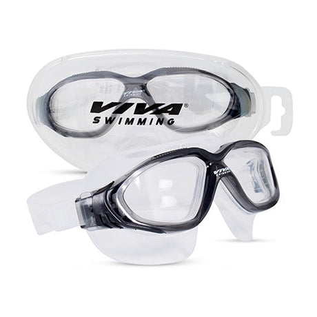 Viva Swimming VIVA-410 High Performance Mask Goggle|Anti Fog|UV Protection|With Branded Case|Unisex Adults/Boys Swimming Goggles