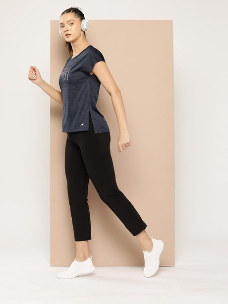 Women's Navy Track-Fit Tee