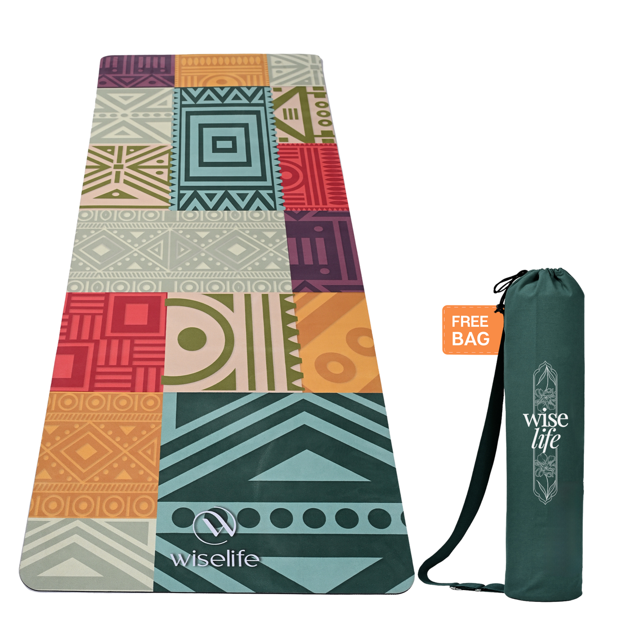 Microfiber & Natural Rubber Yoga Mat - 6mm