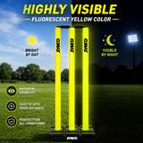 Plastic Wicket set Heavy duty Full size | Fluorescent Yellow - Synco