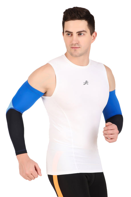 Nylon Compression Arm Sleeves (Navy/Royal/Aqua)
