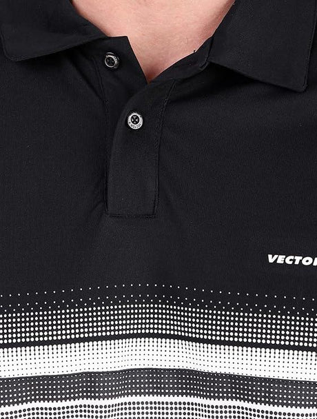 VECTOR X OMT-259 Mens Polo Collar Neck Colourblocked T-Shirt