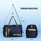 Vector X Stealth Kit Bag for Men and Women Use for Multipurpose Travel, Gym,Fitness, Hanging Organiser
