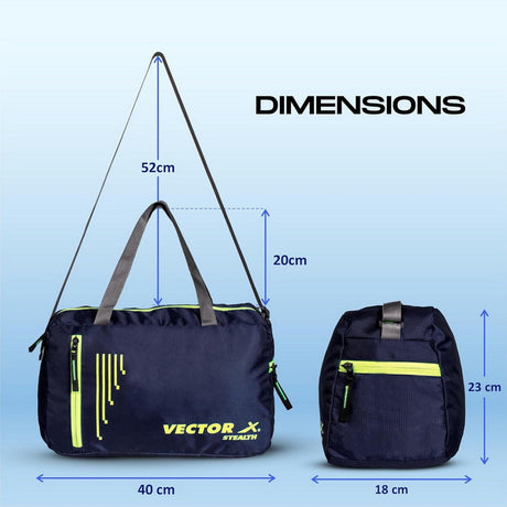 Vector X Stealth Kit Bag for Men and Women Use for Multipurpose Travel, Gym,Fitness, Hanging Organiser