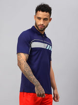 Vector X Mens Printed Polo Collar Neck Stylish Polyester T-Shirts