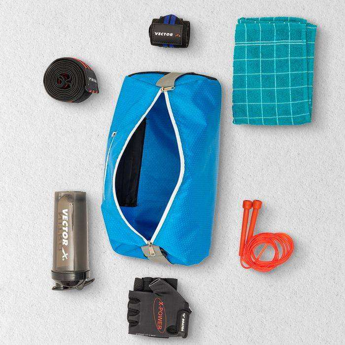 Vector X Attacker Polyester Gym Bag|Shoulder Bag|Sports Bag|Sports & Travel Bag|Duffle Bags for Men & Women|Exercise and Fitness|Black | Capacity - 20 Liter