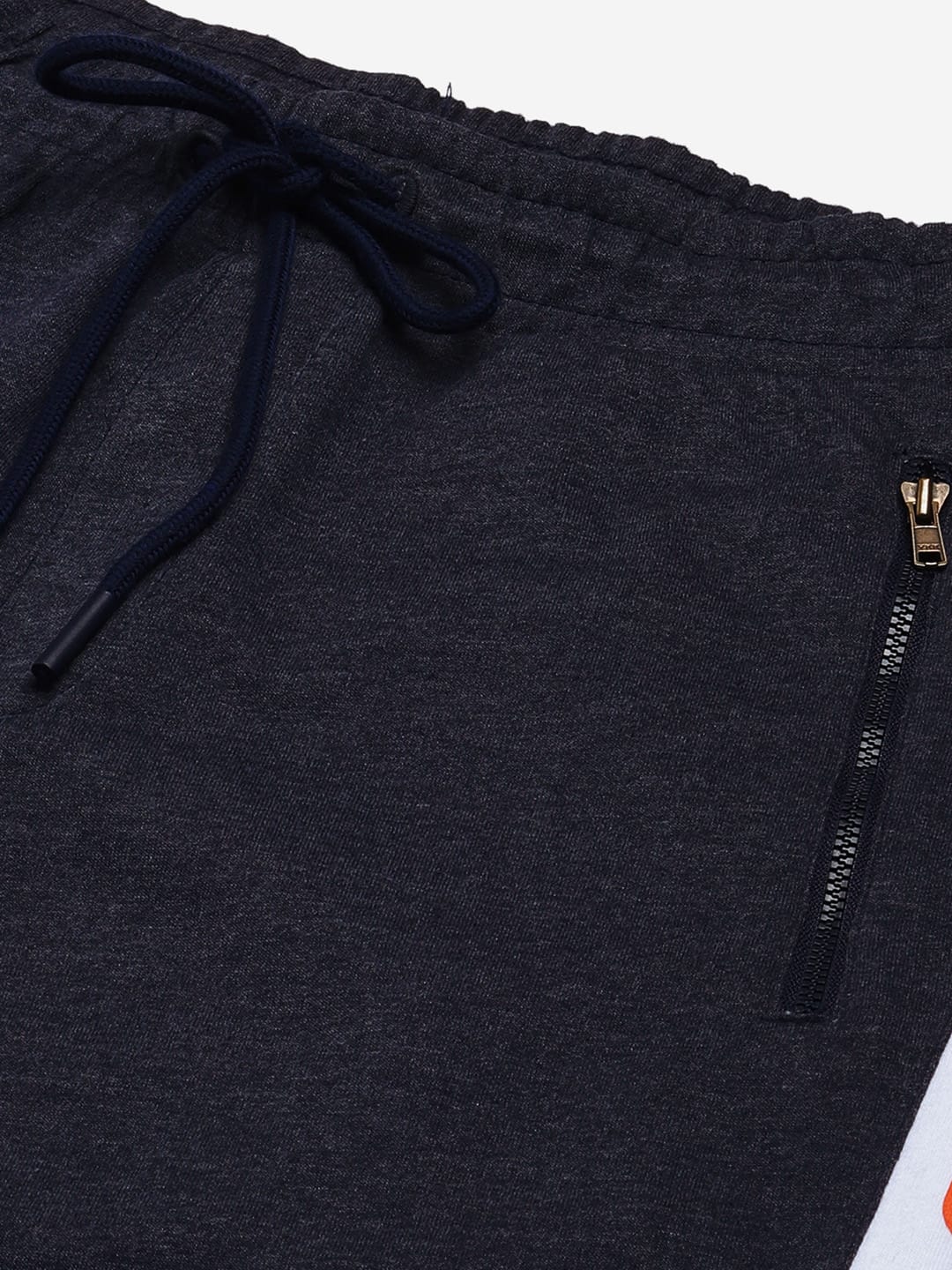 Alcis Men Navy Blue Black Colourblocked Slim Fit Joggers