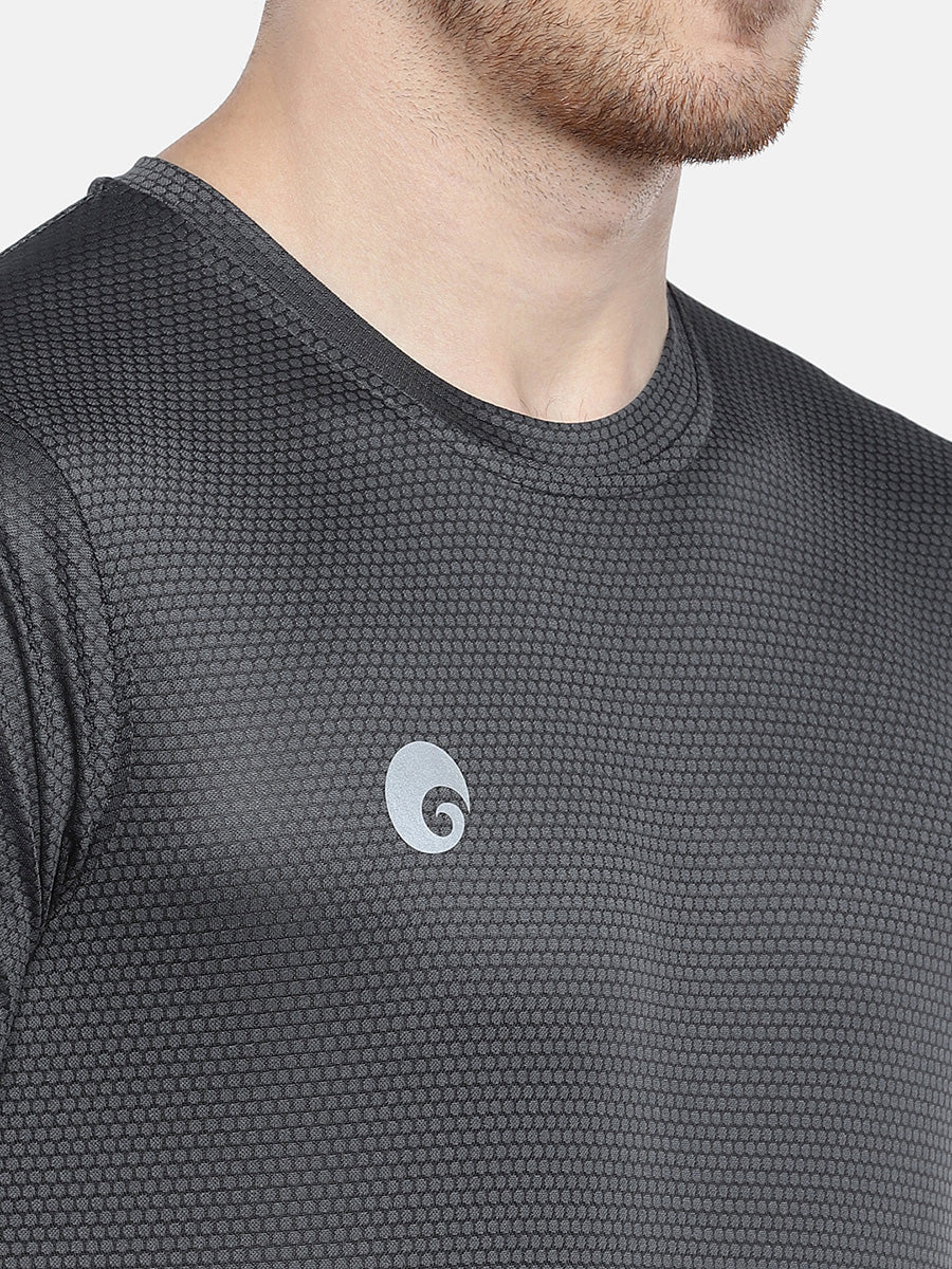 Sports T Shirt 1801 Round Neck Half SL & Jaldi Dri Grey