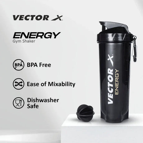 Vector X Blitz Gym Bag Combo for Men ll Gym Bag with Shoe Compartment and, Black Bottle, Black Wristband, Black Gloves ll Gym Bag & Fitness Kit & Gym Bag Combo