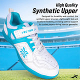 Vector X Bouncer 2.0 Cricket Shoes for Men's - Fast Strap Sporty Synthetic Breathable Upper with Ventilation Holes|PVC Sole Stud, Lightweight, Comfortable & Durable Shoe for All Rounder Performance