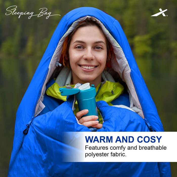 Vector X Tracking Camping Conical Sleeping Bag 180x75cms Indoor Outdoor Lightweight Sleep Bag for Travelling Hiking Bag
