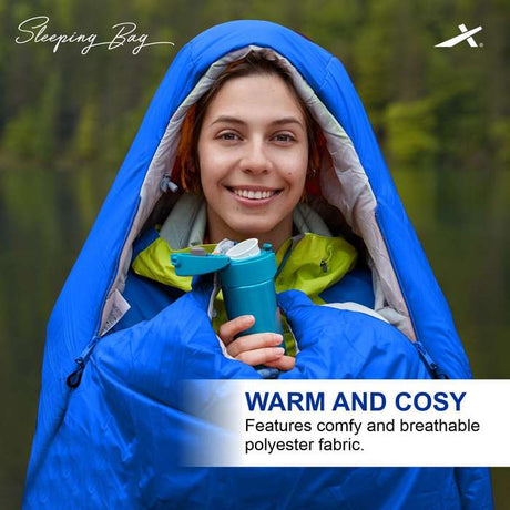 Vector X Tracking Camping Conical Sleeping Bag 180x75cms Indoor Outdoor Lightweight Sleep Bag for Travelling Hiking Bag