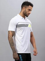 Vector X Mens Printed Polo Collar Neck Stylish Polyester T-Shirts