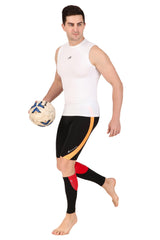 Nylon Compression Calf Sleeves (Black/Red)