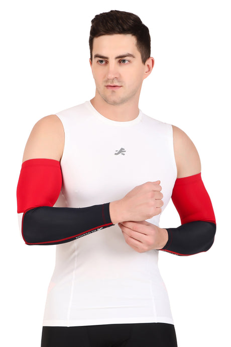 Nylon Compression Arm Sleeves (Navy/Red/White)