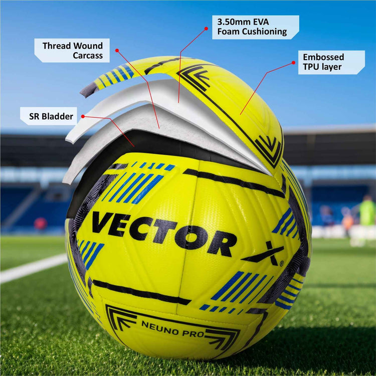 VECTOR X Premium Neuno Pro TPU 3D Embossed Machine Stitched Football - (Standard, Pack of 1)