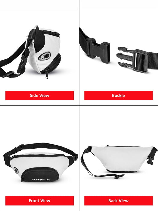 Vector X Stylish Waist Travel Hiking Chest/Fanny Bag with Adjustble Waist Belt, Pouch Sports Pack for Men and Women Premium Stitching, Handy,Versatile, Waterproof Bum Bag