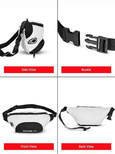 Vector X Stylish Waist Travel Hiking Chest/Fanny Bag with Adjustble Waist Belt, Pouch Sports Pack for Men and Women Premium Stitching, Handy,Versatile, Waterproof Bum Bag