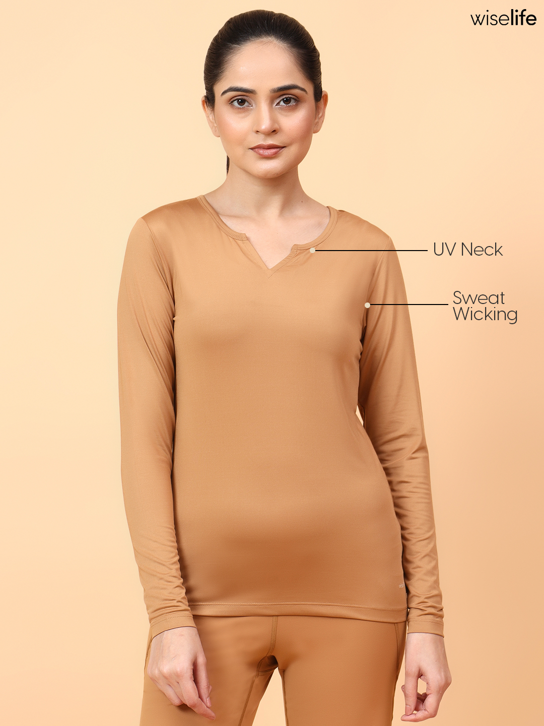 Active Full Sleeves T-shirt (Brown)