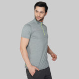 Vector X Mens Gym Fitness Body Fit Ban-collar T-shirt Jersey