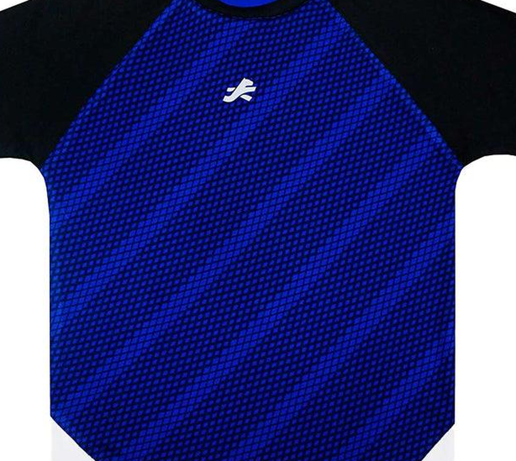 Redesign Boys Perfomance Tshirt (Dark Blue) | Kids | KIBI Sports - crop-closeup