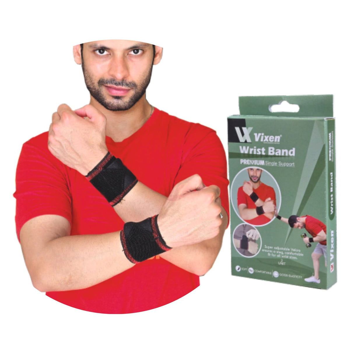 VIXEN WRIST BAND PREMIUM SINGLE SUPPORT