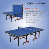Cougar TT Table, Match Matt Finish Table Tennis Table  with Table Cover