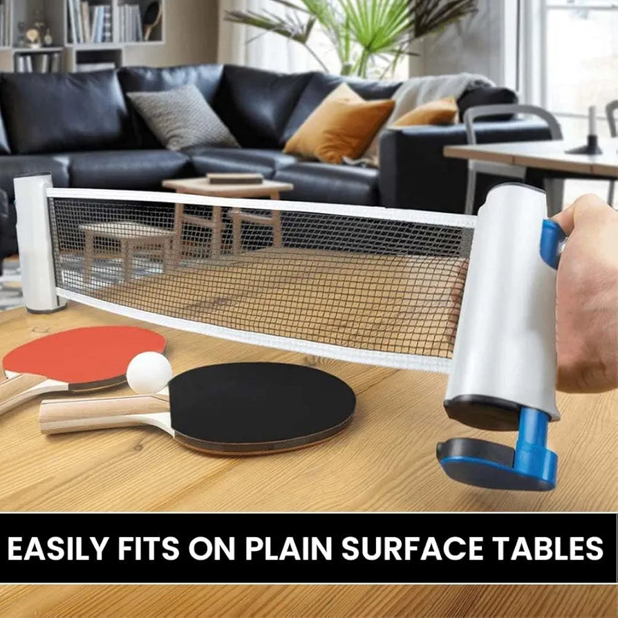COUGAR Table Tennis Net with Push Clamps, Portable TT Net, Retractable Table Tennis Net for Any Table